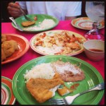 Battered and fried fresh mackerel, grilled shrimp, and huge margaritas at Maro's Shrimp House.  