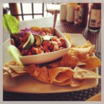 Mackerel Ceviche at Solomon's Landing, in the marina of Cabo san Lucas