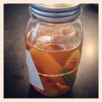 Grilled Pineapple-Jalepeno Infused Tequila.  Sweet spice in a jar, my friends.