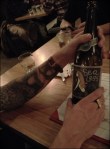 Uinta Sea Legs Baltic Porter, fondled by my spectalulary tatooed buddy, Ramos Gin Fizz 
