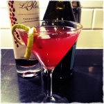 The PomeGrenade - made with Pomegranate-tequila liqueur 